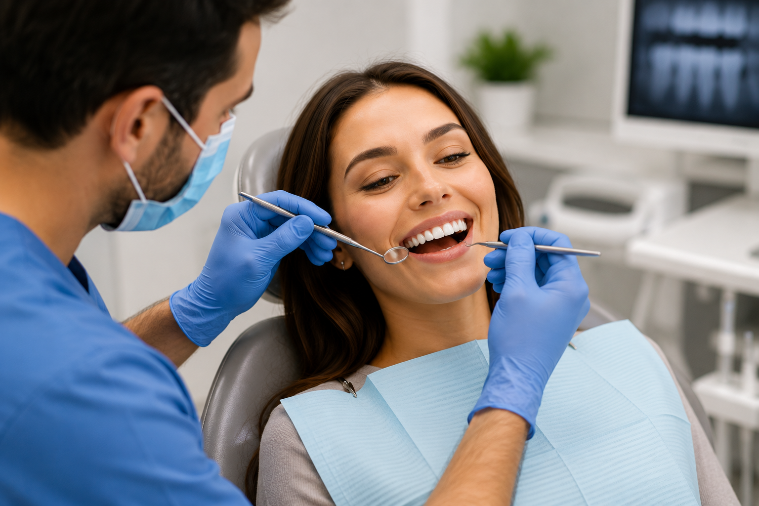 Relaxed patient during root canal treatment at Keene Family Dentistry